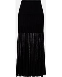 Isabel Marant - Ezra Pleated Semi-Sheer Crepe Skirt - Lyst