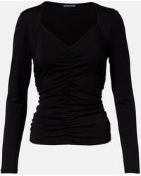 Veronica Beard - Benedict Gathered Cotton Jersey T-Shirt - Lyst