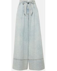 Zimmermann - High-Rise Wide-Leg Jeans - Lyst