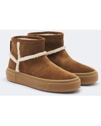 Hogan - H705 Shearling-Trimmed Suede Ankle Boots - Lyst