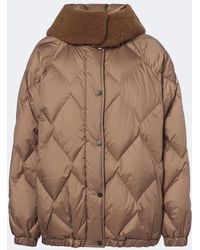 Brunello Cucinelli - Shearling-Trimmed Quilted Down Jacket - Lyst
