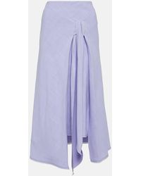 Victoria Beckham - Asymmetric Tie-dyed Maxi Skirt - Lyst
