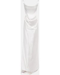 Vivienne Westwood Robe de mariee Camille en satin - Blanc