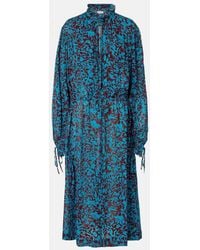 Dries Van Noten - Printed Ruffled Shirt Dress - Lyst