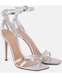 Gianvito Rossi - 105 Metallic Leather Sandals - Lyst