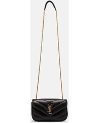 Saint Laurent - Lou Lou Mini Leather Crossbody Bag - Lyst