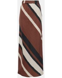Faithfull the Brand - Dalicenca Striped Linen Maxi Skirt - Lyst