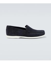 Manolo Blahnik - Monaco Suede Loafers - Lyst