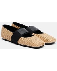 Givenchy - Bailarinas Mary Jane Sliced Square De Efecto Rafia - Lyst