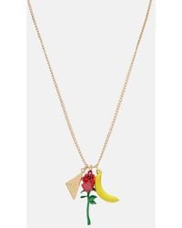 Prada - Logo Pendant Necklace - Lyst