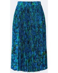 Gucci - Floral Pleated Silk Crepe De Chine Midi Skirt - Lyst