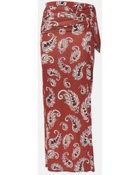 Rabanne - Paisley Jersey Maxi Skirt - Lyst