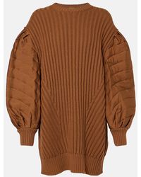 Max Mara - Ottuso Ribbed-Knit Virgin Wool Minidress - Lyst