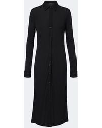 Gucci - Semi-Sheer Crepe Jersey Shirt Dress - Lyst