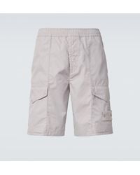 Stone Island - Ghost Cotton Canvas Cargo Shorts - Lyst