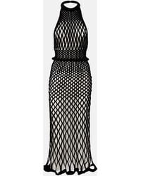 Givenchy - Halterneck Open-Back Mesh Midi Dress - Lyst