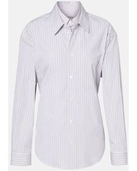 Tod's - Belted Striped Cotton Poplin Shirt - Lyst