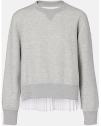 Sacai - Cotton-Blend Sweatshirt - Lyst