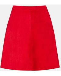 Stouls - Lucie 22 Suede Miniskirt - Lyst