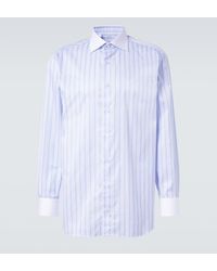Brioni - Striped Cotton Poplin Shirt - Lyst