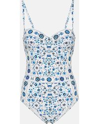 Tory Burch - Printed Swimsuit - Lyst