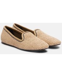 Brunello Cucinelli - Monili Raffia Loafers - Lyst