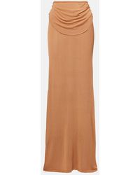 AYA MUSE - Draped Semi-Sheer Maxi Skirt - Lyst
