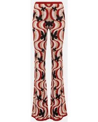 Alessandra Rich - Pantaloni Flared A Vita Alta - Lyst