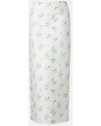 ShuShu/Tong - Floral Cotton And Silk Slip Skirt - Lyst