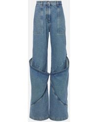 The Attico - Low-Rise Wide-Leg Jeans - Lyst