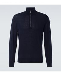 ZEGNA - Wool Half-Zip Sweater - Lyst