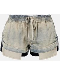 Rick Owens - Faded Denim Shorts - Lyst