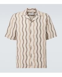 Frescobol Carioca - Roberto Printed Linen Bowling Shirt - Lyst