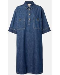 Valentino - Denim Shirt Dress - Lyst
