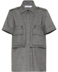 Max Mara Dovere Stretch-wool Safari Shirt - Grey