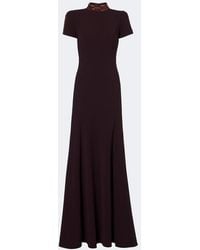 Jenny Packham - Abito Lungo Mesa Con Cristalli - Lyst