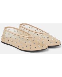 KHAITE - Marcy Crystal-Embellished Ballet Flats - Lyst