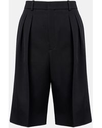 Saint Laurent - Bermuda-Shorts Aus Wolle - Lyst