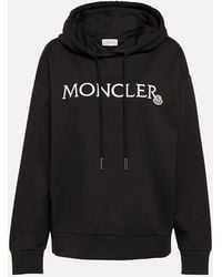 Moncler - Felpa in jersey di cotone con cappuccio - Lyst