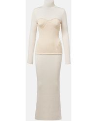 Jean Paul Gaultier - Ribbed-Knit Wool-Blend Maxi Dress - Lyst