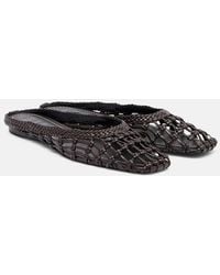 STAUD - Otto Woven Leather Mules - Lyst