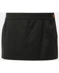 Vivienne Westwood - Low-Rise Wool Miniskirt - Lyst
