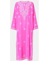 Juliet Dunn - Embroidered Silk Kaftan - Lyst