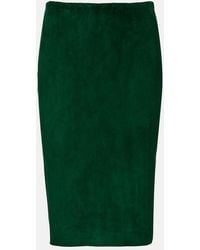 Stouls - Gilda Suede Pencil Skirt - Lyst