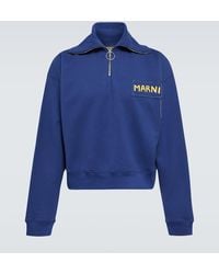 Marni - Logo Cotton Jersey Sweatshirt - Lyst