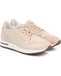 Loro Piana My Wind Suede-trimmed Sneakers - Pink