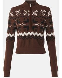 Perfect Moment - Nordic Intarsia Wool Half-Zip Sweater - Lyst