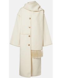 TOTEME - Fringed Embroidered Wool Scarf Coat - Lyst