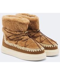 Mou - Sneaker Bold Shearling Ankle Boots - Lyst