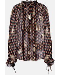Etro - Blouse En Soie Melangee - Lyst